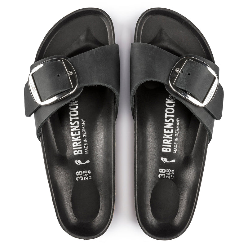 MADRID BIG BUCKLE - BLACK - LEATHER