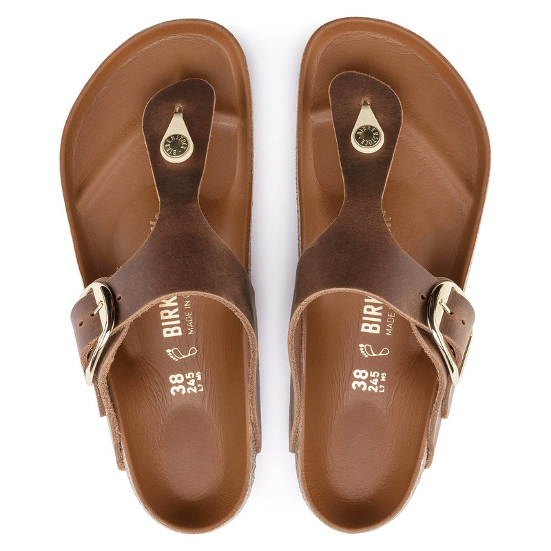 GIZEH BIG BUCKLE - COGNAC - LEATHER