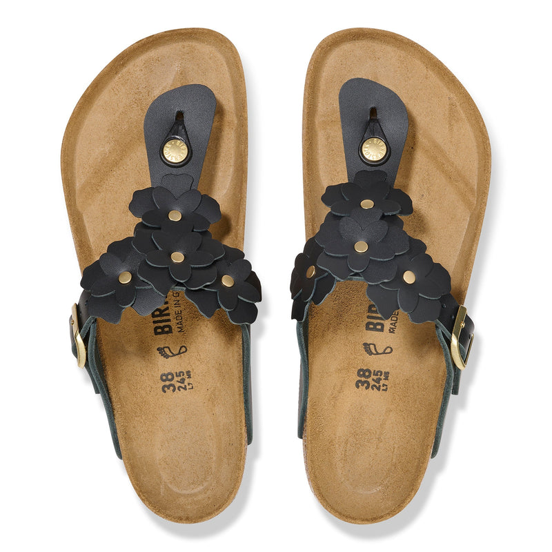 GIZEH FLOWERS - BLACK - LEATHER